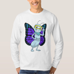 Schmetterling mit Brille T-Shirt