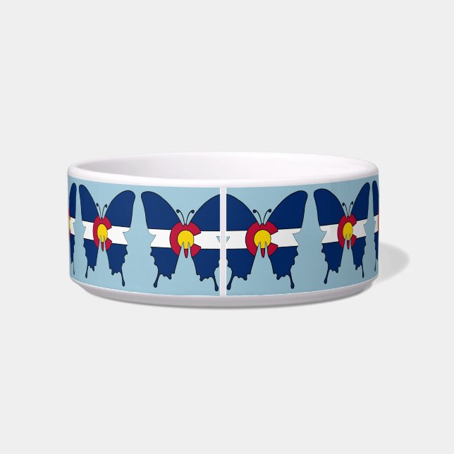 Schmetterling mit Colorado-Fahne Napf (Rückseite)