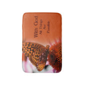 Schmetterling mit dem inspirierenden Zitat Gottes Badematte (Vorderseite Vertikal)