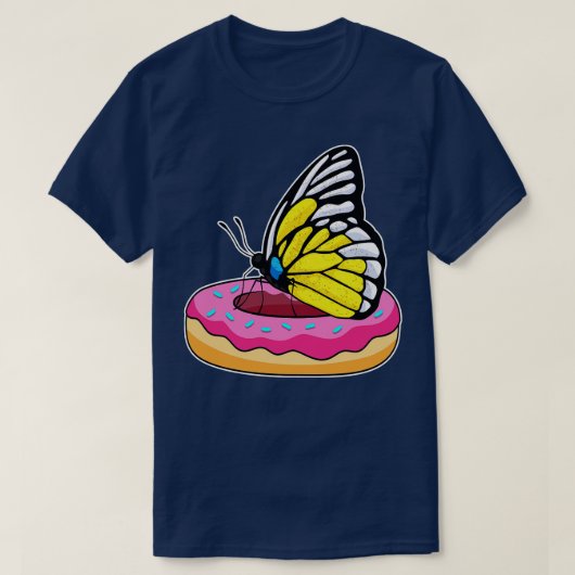 Schmetterling mit Donut 1 T-Shirt (Design vorne)