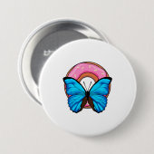 Schmetterling mit Donut Button (Vorne & Hinten)