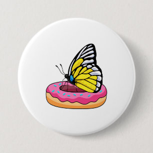 Schmetterling mit Donut Button
