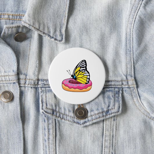Schmetterling mit Donut Button (Beispiel)