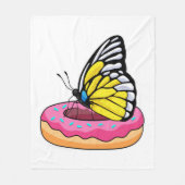 Schmetterling mit Donut Fleecedecke (Vorderseite)