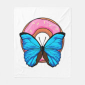 Schmetterling mit Donut Fleecedecke (Vorderseite)