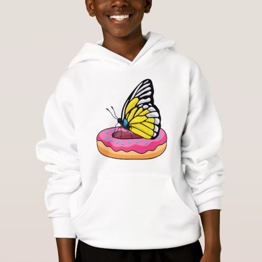 Schmetterling mit Donut Hoodie (Vorderseite)