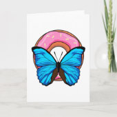 Schmetterling mit Donut Karte (Vorderseite)