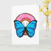 Schmetterling mit Donut Karte (Gelbe Blume)