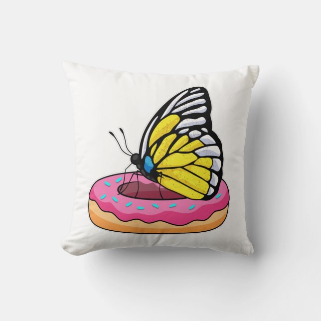 Schmetterling mit Donut Kissen (Vorderseite)