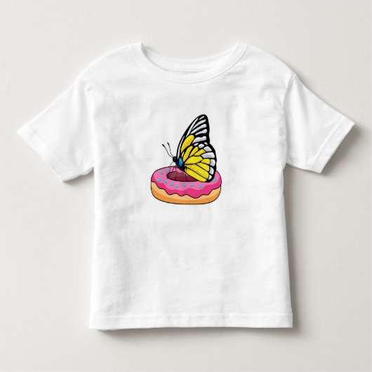 Schmetterling mit Donut Kleinkind T-shirt (Vorderseite)