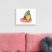 Schmetterling mit Donut Leinwanddruck (Insitu (Wohnzimmer))