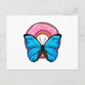 Schmetterling mit Donut Postkarte (Vorderseite)
