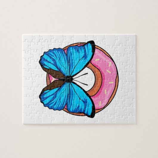 Schmetterling mit Donut Puzzle (Horizontal)