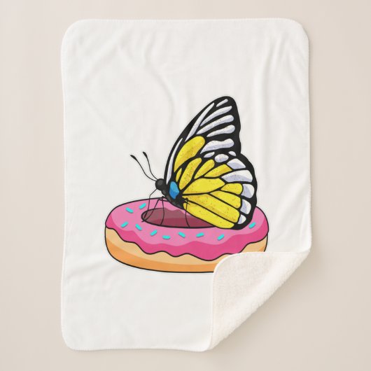 Schmetterling mit Donut Sherpadecke (Vorderseite)