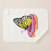 Schmetterling mit Donut Sherpadecke (Vorderseite (Horizontal))