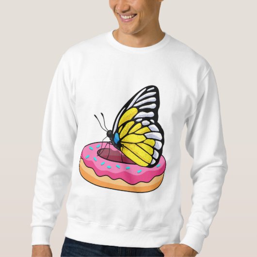 Schmetterling mit Donut Sweatshirt (Vorderseite)