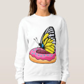 Schmetterling mit Donut Sweatshirt (Vorderseite)