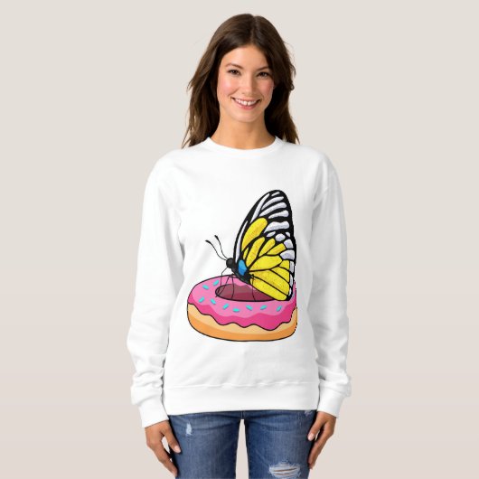 Schmetterling mit Donut Sweatshirt (Vorne ganz)