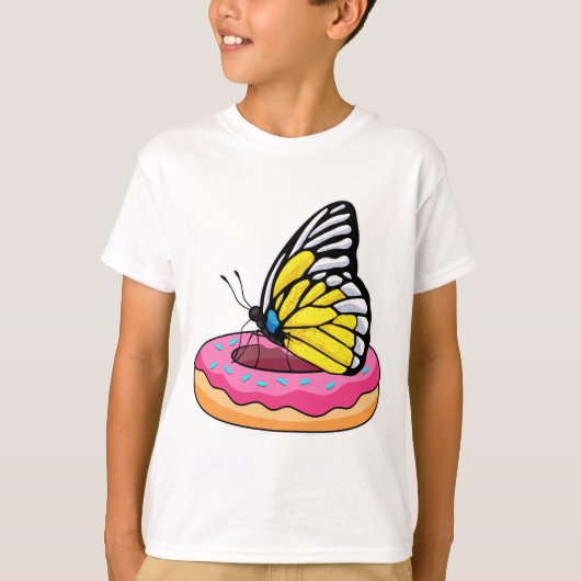 Schmetterling mit Donut T-Shirt (Vorderseite)