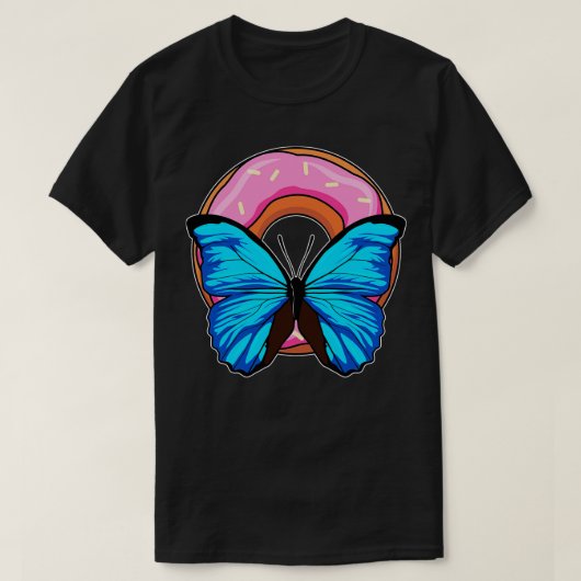 Schmetterling mit Donut T-Shirt (Design vorne)