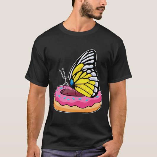 Schmetterling mit Donut T-Shirt (Vorderseite)