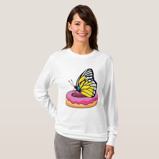 Schmetterling mit Donut T-Shirt (Vorne ganz)