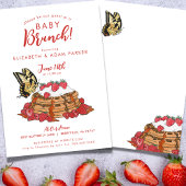 Schmetterling mit Erdbeeren Baby Brunch Dusche Einladung