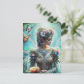 Schmetterling mit Fairy Tapestry Postkarte (Stehend Vorderseite)