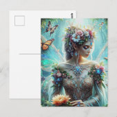 Schmetterling mit Fairy Tapestry Postkarte (Vorne/Hinten)