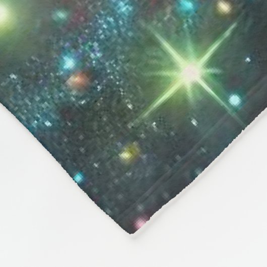 Schmetterling mit galaktischem Glühen und glühende Fleecedecke (Ecke)