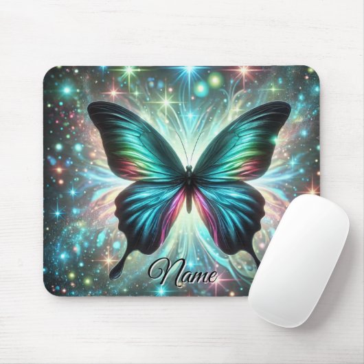 Schmetterling mit galaktischem Glühen und glühende Mousepad (Mit Mouse)