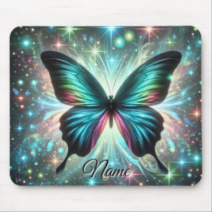 Schmetterling mit galaktischem Glühen und glühende Mousepad