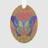 Schmetterling mit geformten Mustern des Herzens Ornament (Rückseite)