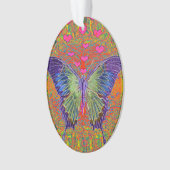 Schmetterling mit geformten Mustern des Herzens Ornament (Vorderseite)