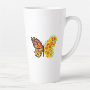 Schmetterling mit gelbem Kalifornischen Mohn Milchtasse