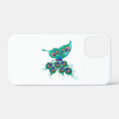 Schmetterling mit grünen Pfauenfedern Case-Mate iPhone Hülle (Rückseite (Horizontal))
