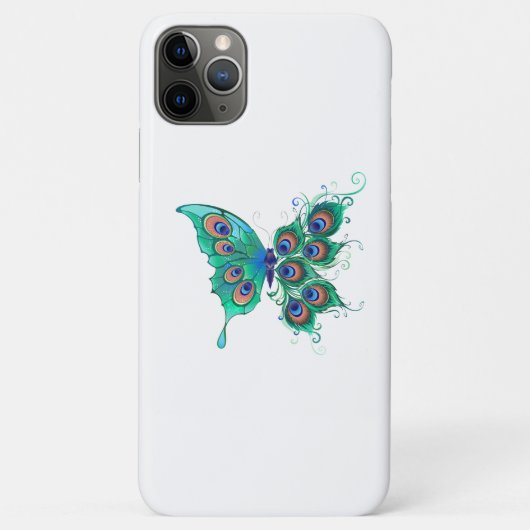 Schmetterling mit grünen Pfauenfedern Case-Mate iPhone Hülle (Rückseite)