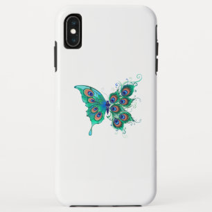 Schmetterling mit grünen Pfauenfedern Case-Mate iPhone Hülle