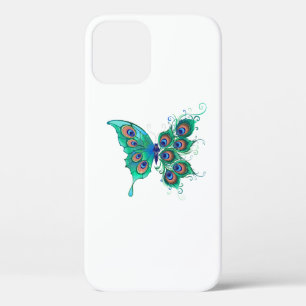 Schmetterling mit grünen Pfauenfedern Case-Mate iPhone Hülle