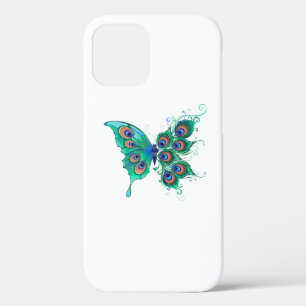 Schmetterling mit grünen Pfauenfedern Case-Mate iPhone Hülle