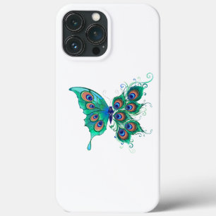 Schmetterling mit grünen Pfauenfedern Case-Mate iPhone Hülle