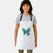 Schmetterling mit grünen Pfauenfedern Schürze (Insitu)