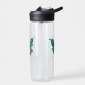 Schmetterling mit grünen Pfauenfedern Trinkflasche (Links)