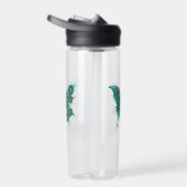 Schmetterling mit grünen Pfauenfedern Trinkflasche (Rechts)