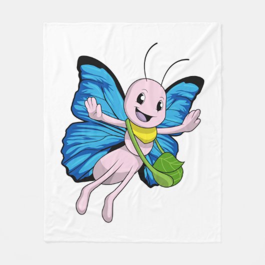 Schmetterling mit Handtasche Fleecedecke (Vorderseite)