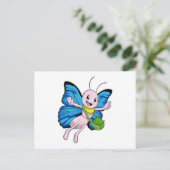 Schmetterling mit Handtasche Postkarte (Stehend Vorderseite)