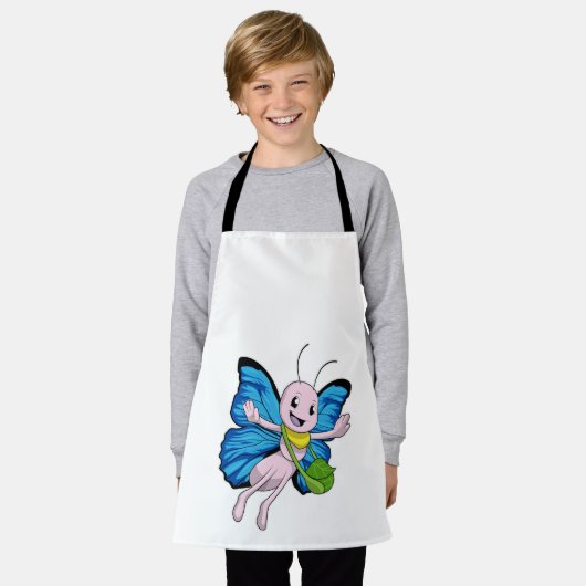 Schmetterling mit Handtasche Schürze (Getragen)