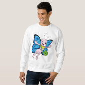 Schmetterling mit Handtasche Sweatshirt (Vorne ganz)