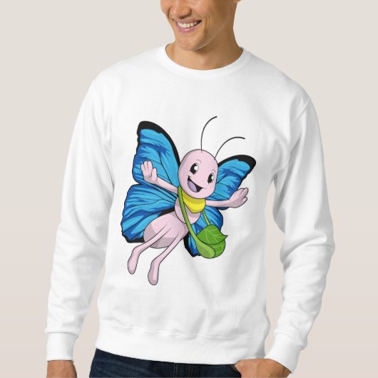 Schmetterling mit Handtasche Sweatshirt (Vorderseite)