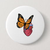 Schmetterling mit Herz Button (Vorderseite)